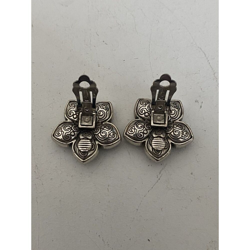 Brighton Floral Clip On Earrings - Picture 2 of 2